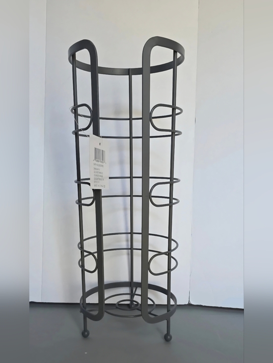 Other - Metal Toilet Paper Holder Stand, Freestanding Roll Reserve, Dark Gray